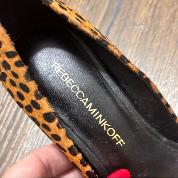 Rebecca Minkoff Cale leopard hairy print heels size 6.5 - Picture 4 of 12